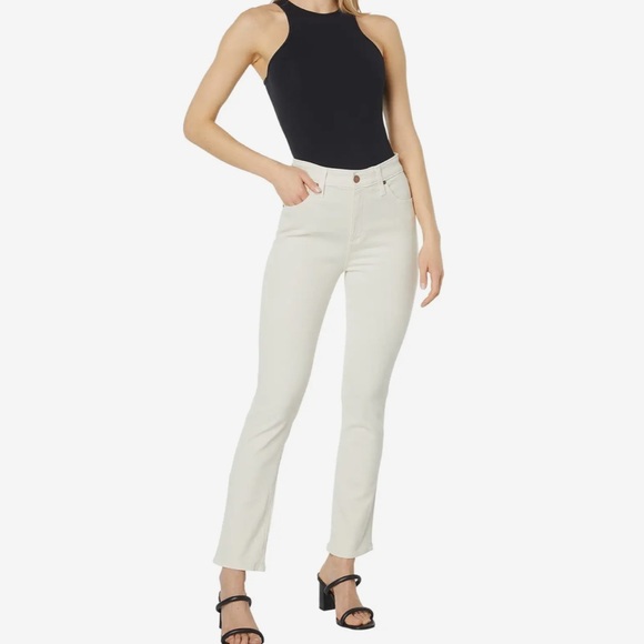 AG Mari Crop High-Rise Slim Straight Clouds Soft Denim Jeans - Picture 1 of 16